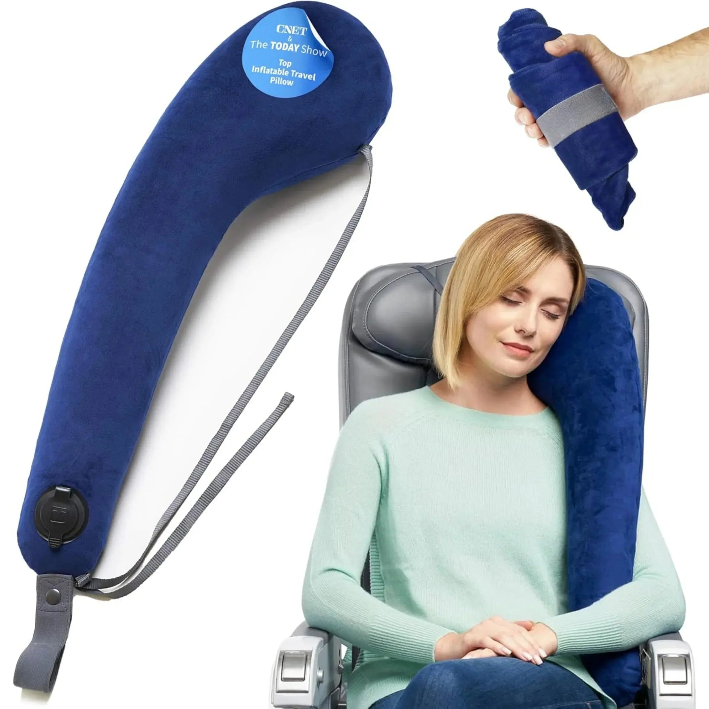 Goodinary® Foldable Travel Comfort Support Pillow Goodinary