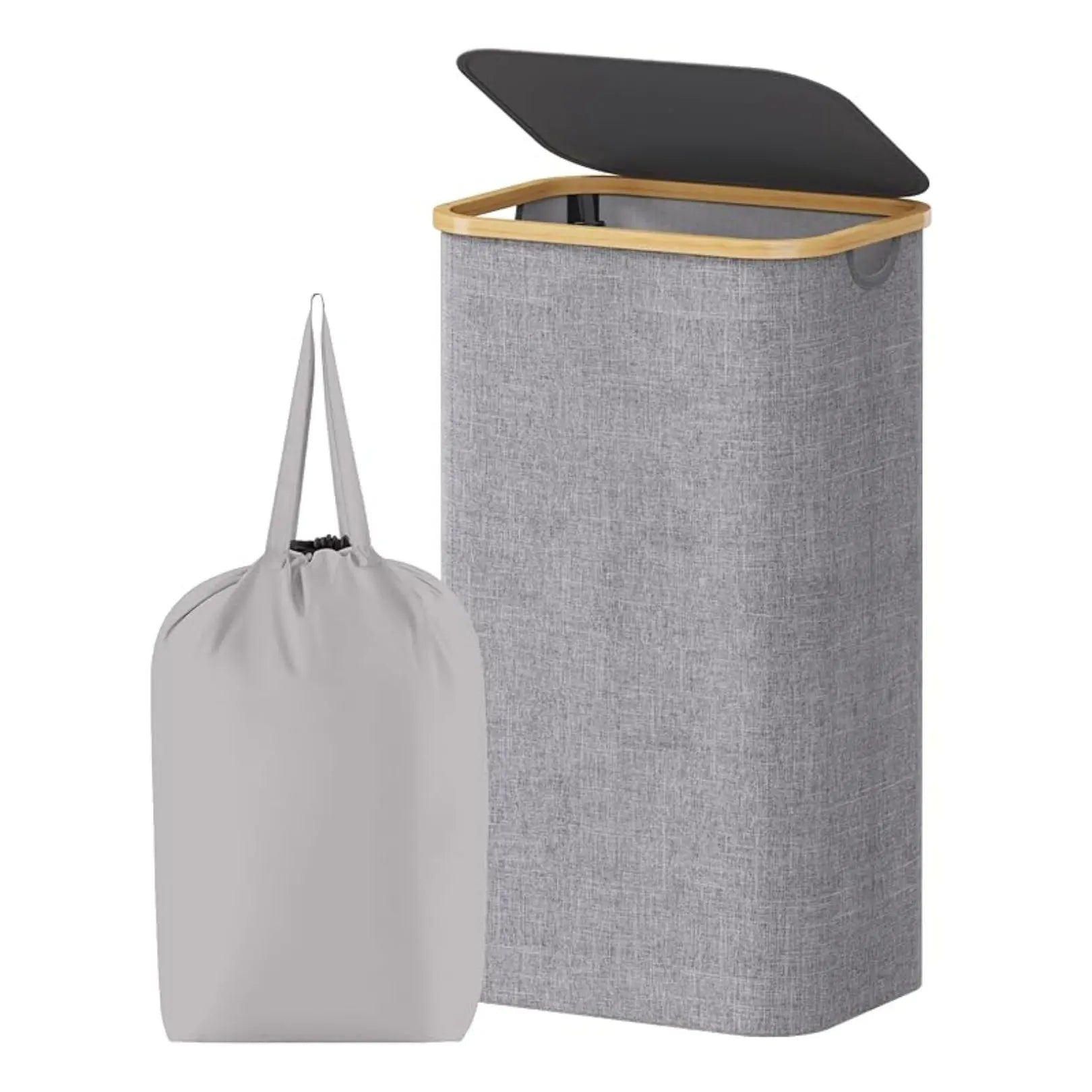 Goodinary® Large Foldable Laundry Basket with Lid - Goodinary