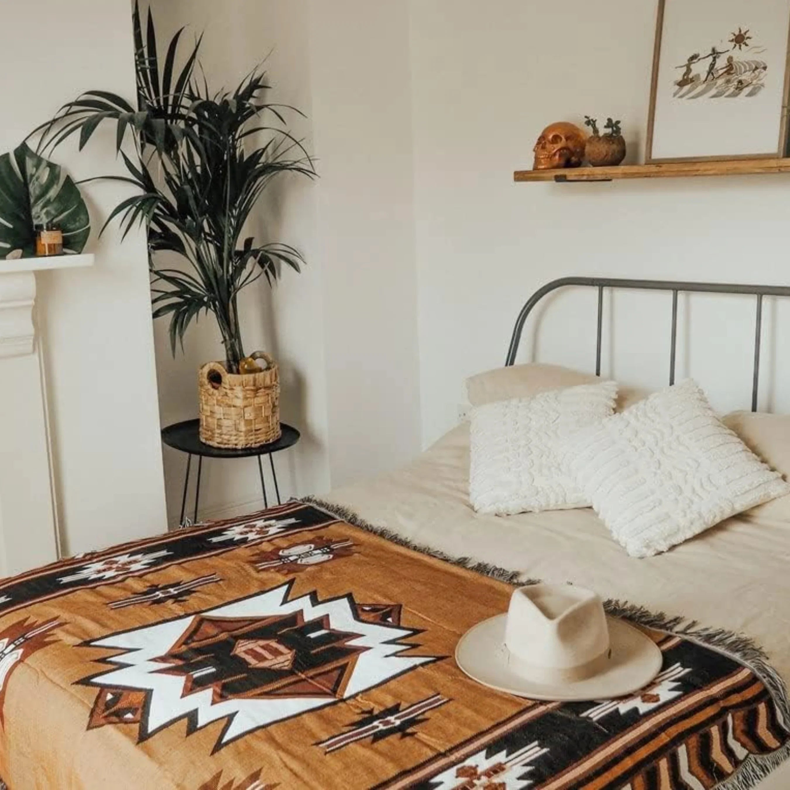 Goodinary® Brown Aztec Reversible Woven Throw Blanket