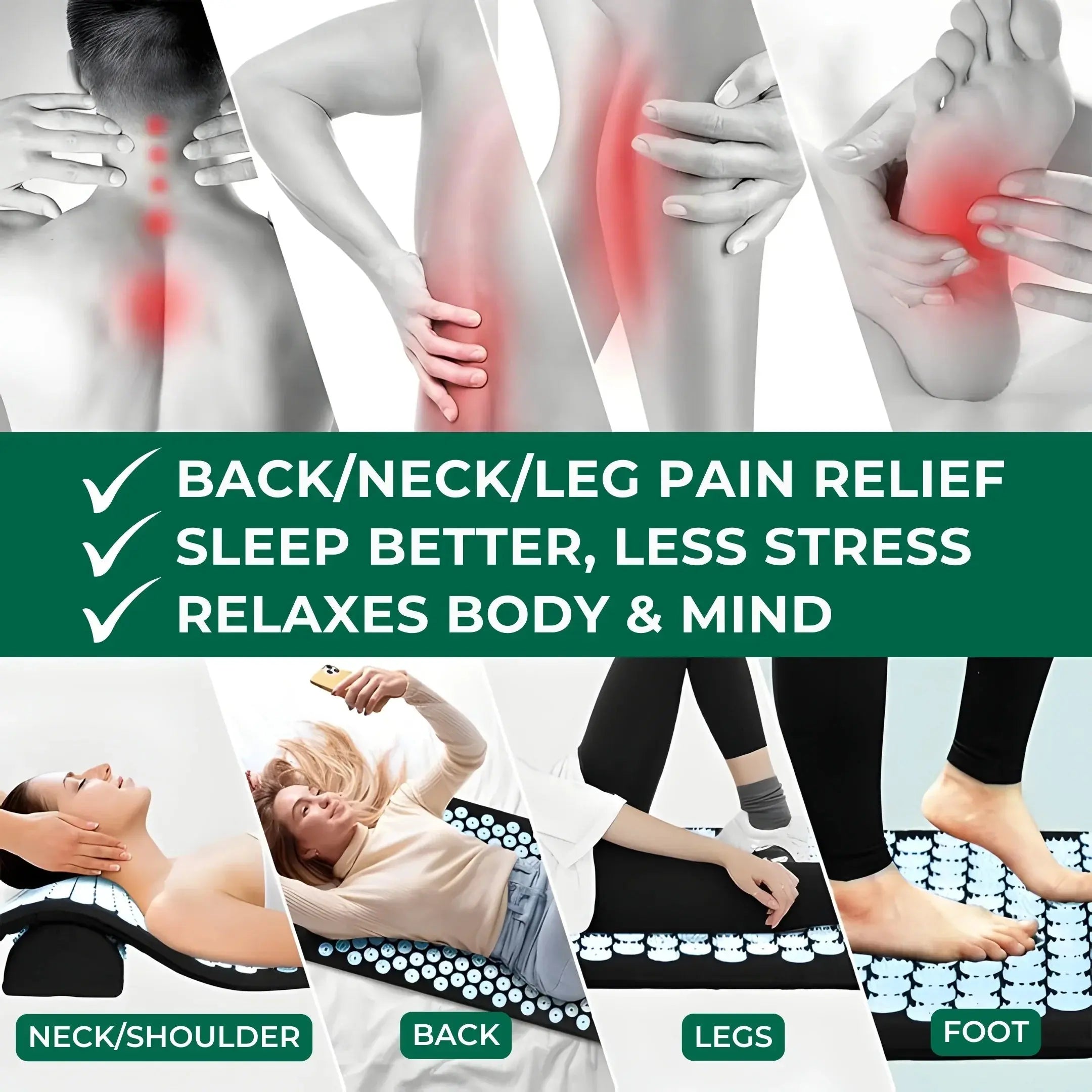 Slumblr® Acupressure Relaxation Mat and Pillow Set Slumblr