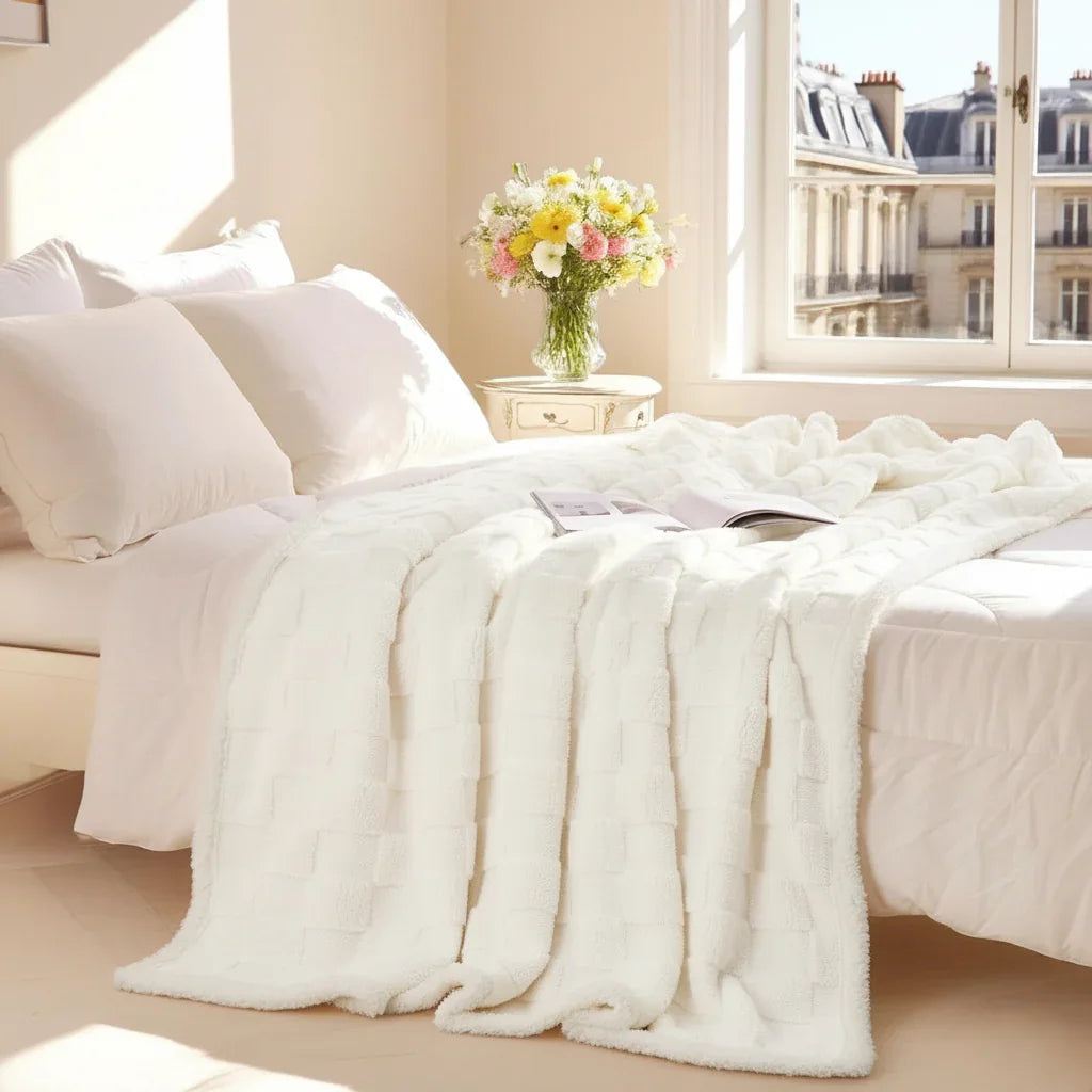 Goodinary® Plush Sherpa Flannel Warm Throw Blanket