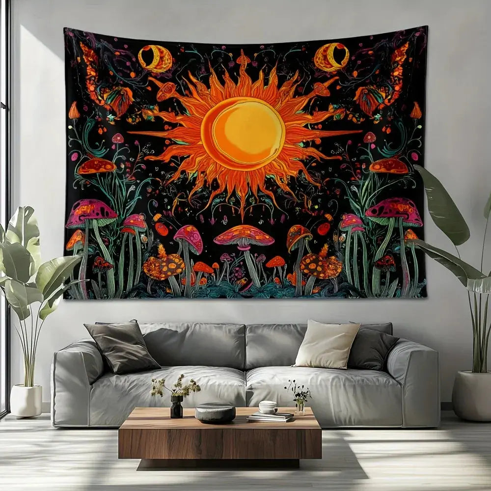 Goodinary®  Embroidered Star Moon Constellation Boho Tapestry Goodinary