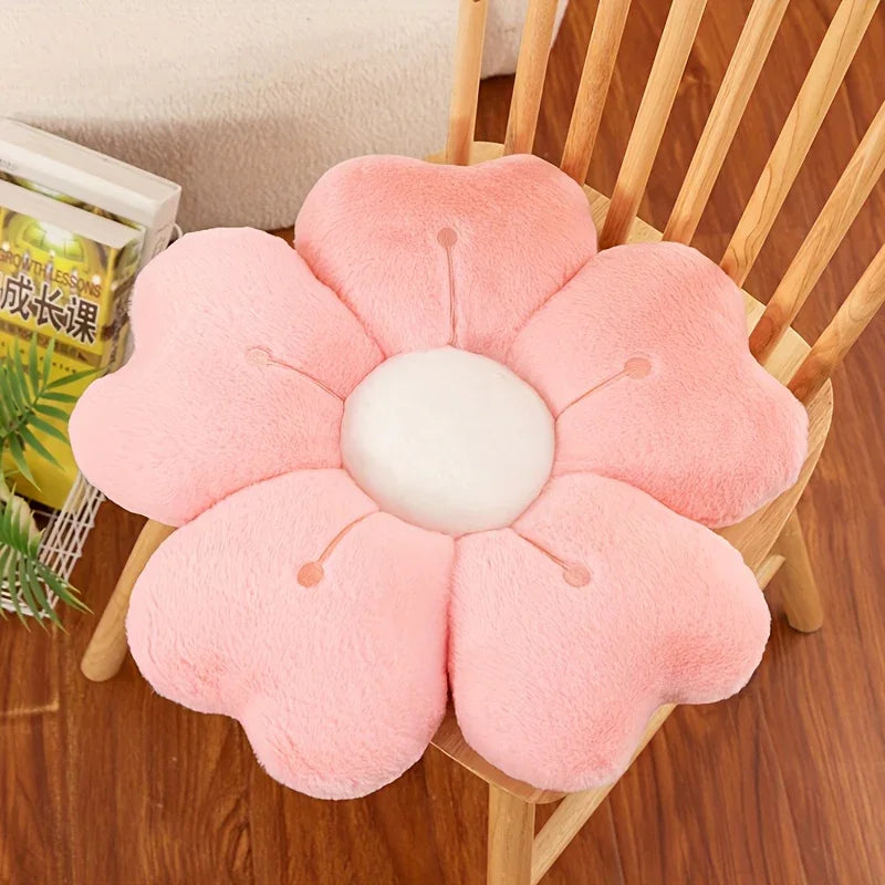 Goodinary® Flower Plush Soft Decorative Throw Pillow