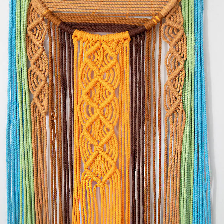 Boho Macrame Sunrise Sunset Wall Art Dream Catcher Hangings Wall Tapestry for Bedroom Living Room Decoration 25*70cm