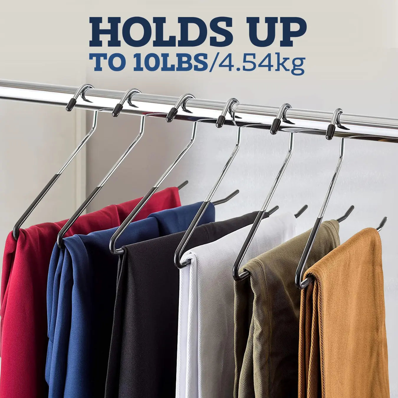 Goodinary® Z-Shaped Metal Hangers Non Slip Set (10pcs) Goodinary