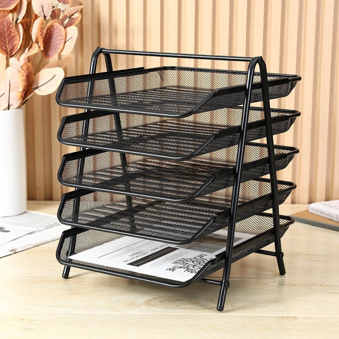 Office Object™ Desk Paper Organizer with Sliding Trays