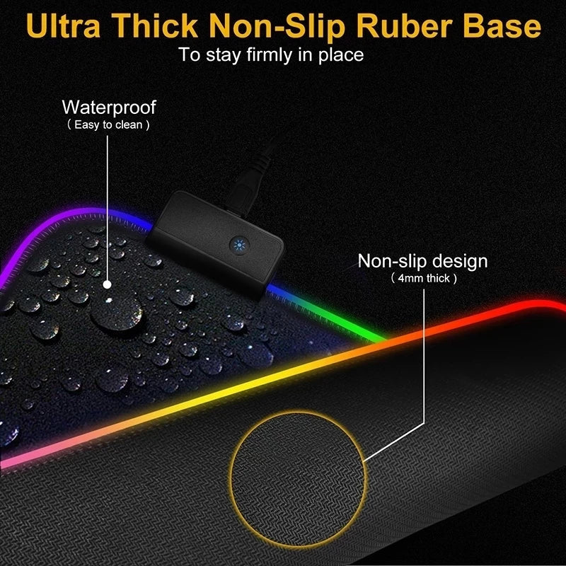 Office Object™ LED RGB Gaming Mouse Pad Large Desk Mat