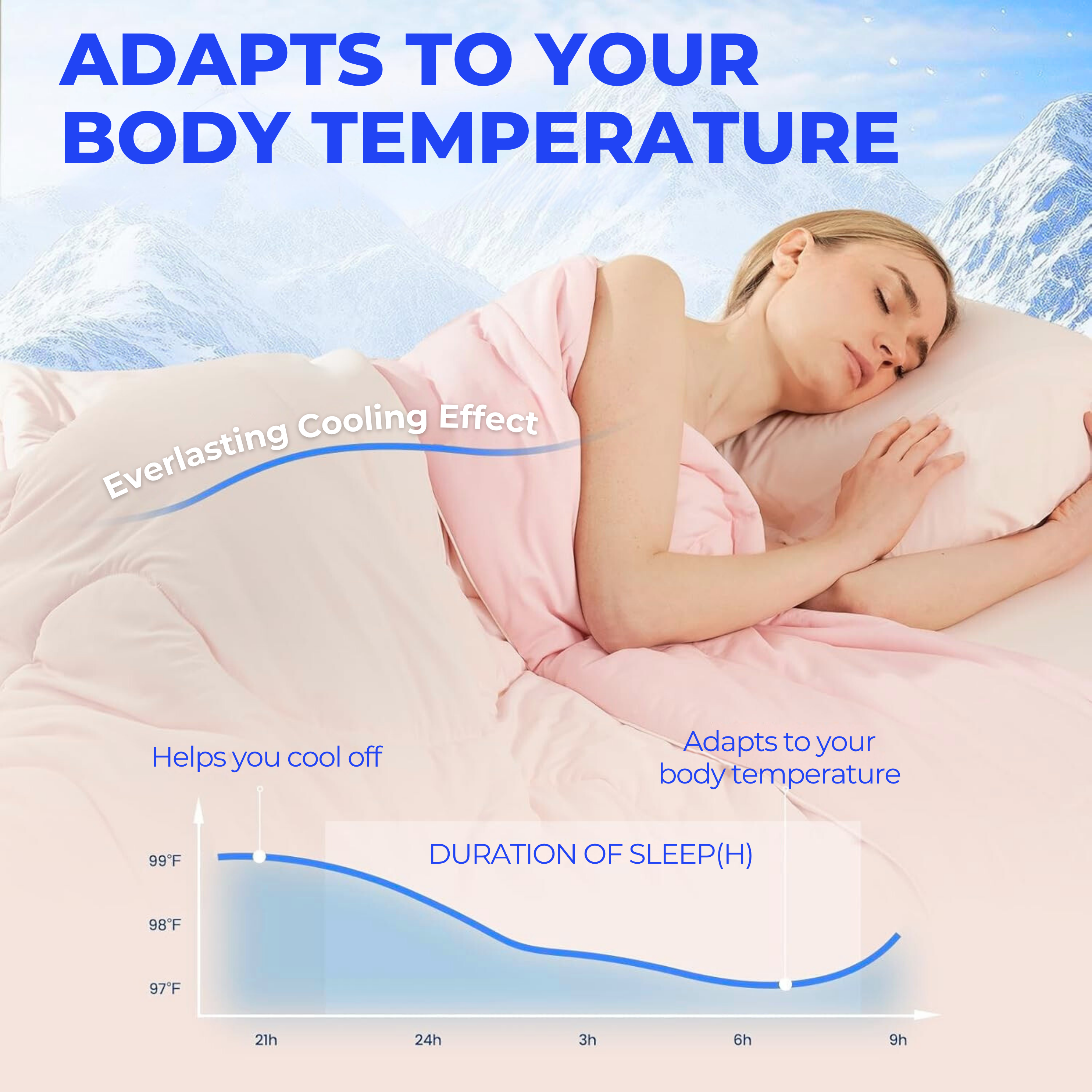 Goodinary® Dual Sided Silky Cooling Comforter
