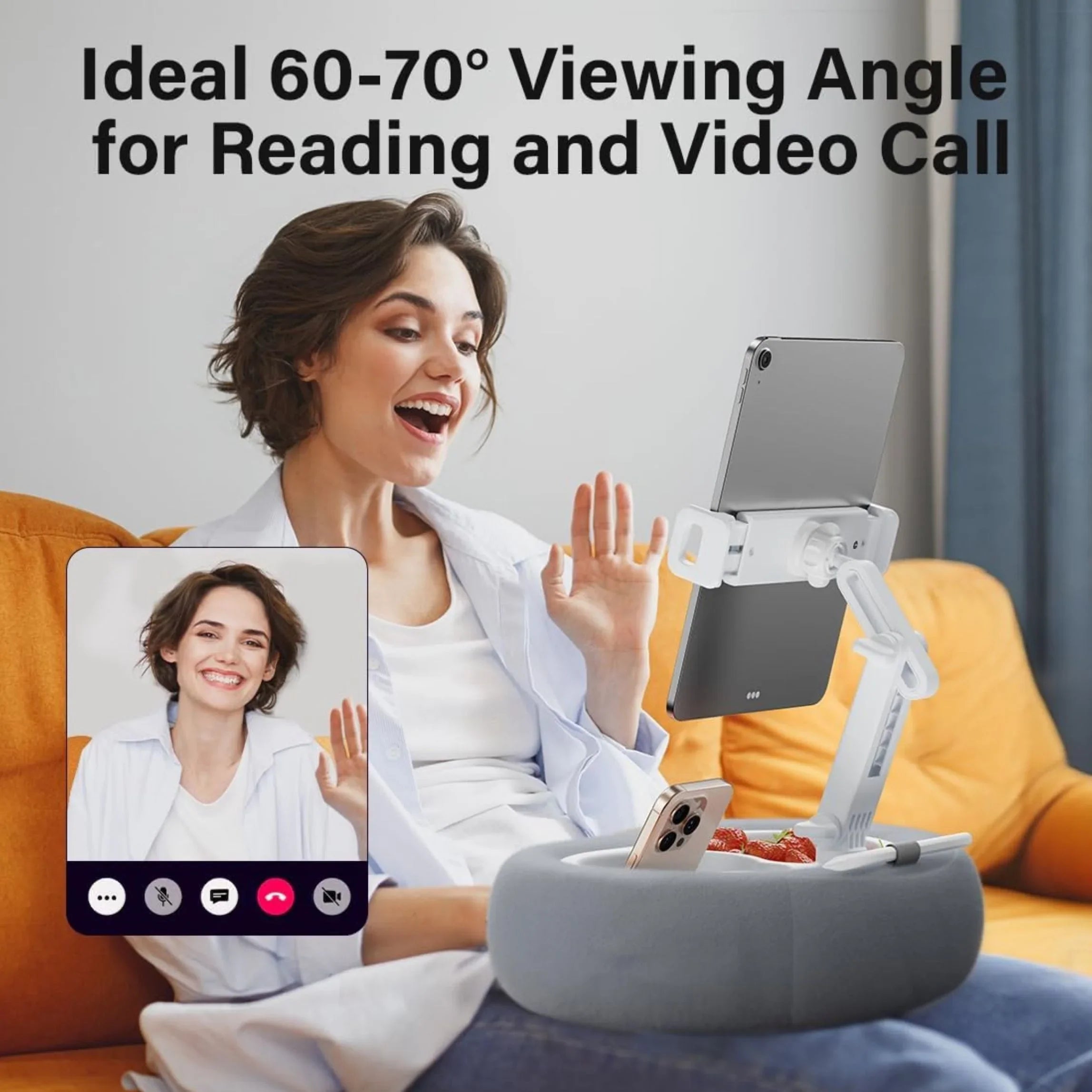 Goodinary® Tablet Pillow Stand Holder with Dual Trays