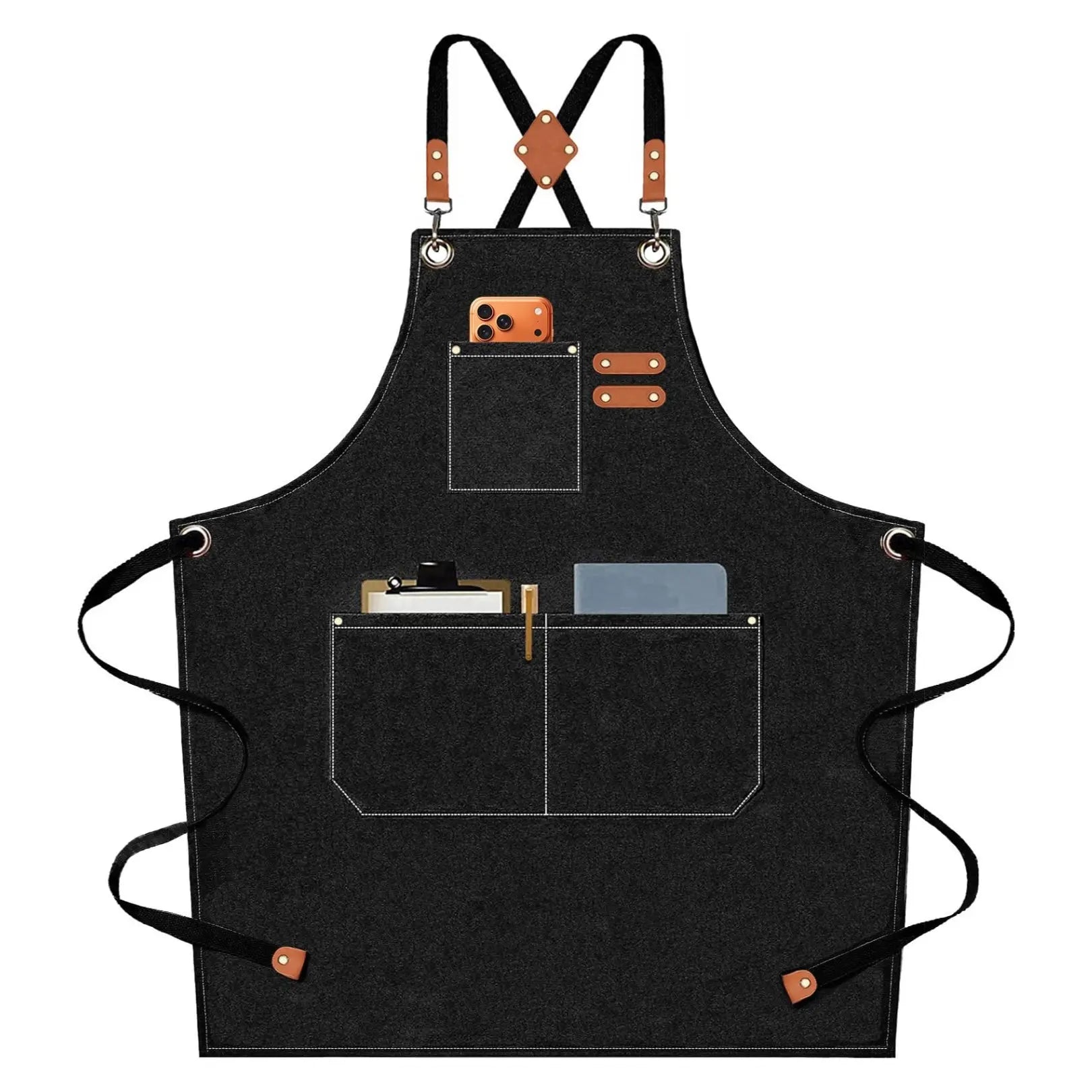 Goodinary® Chef Aprons for Men Women with Oversized Pockets Goodinary
