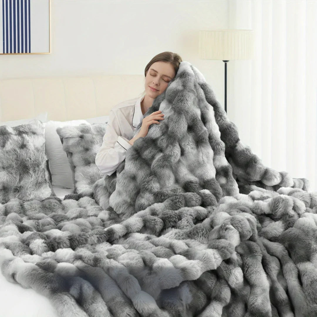 Goodinary® Tie Dye Faux Fur Blanket