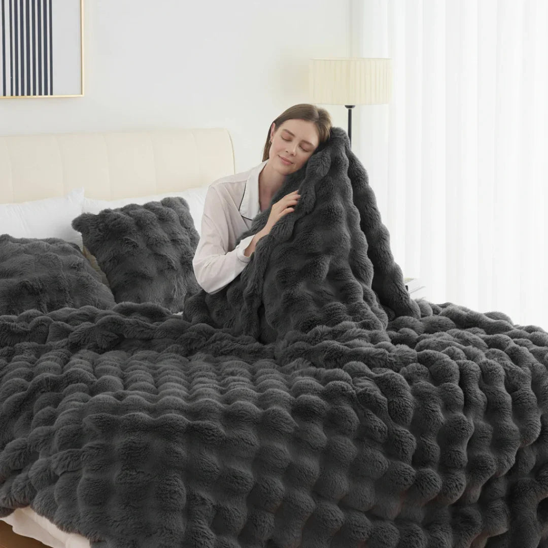 Goodinary® Tie Dye Faux Fur Blanket