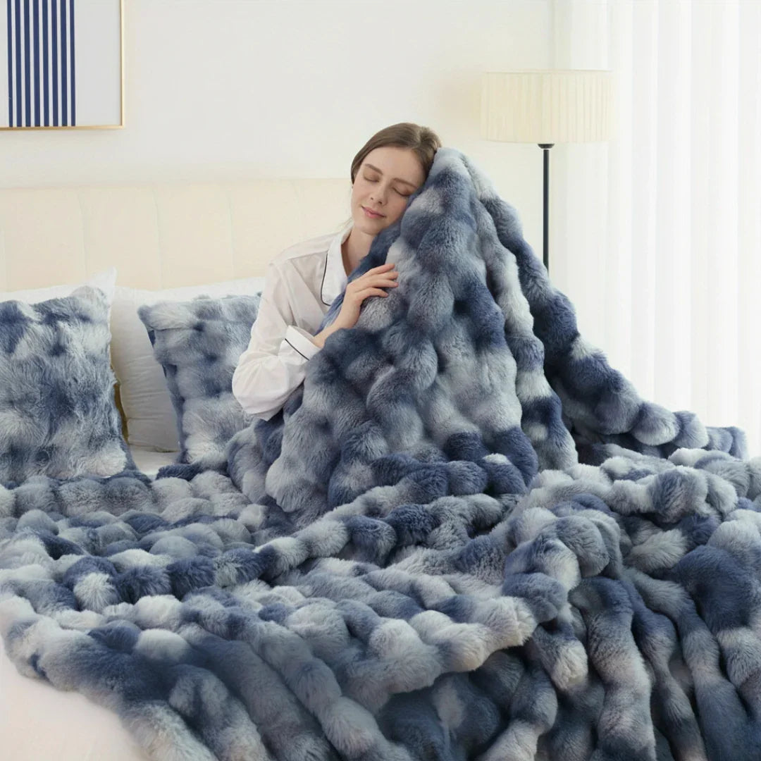 Goodinary® Tie Dye Faux Fur Blanket