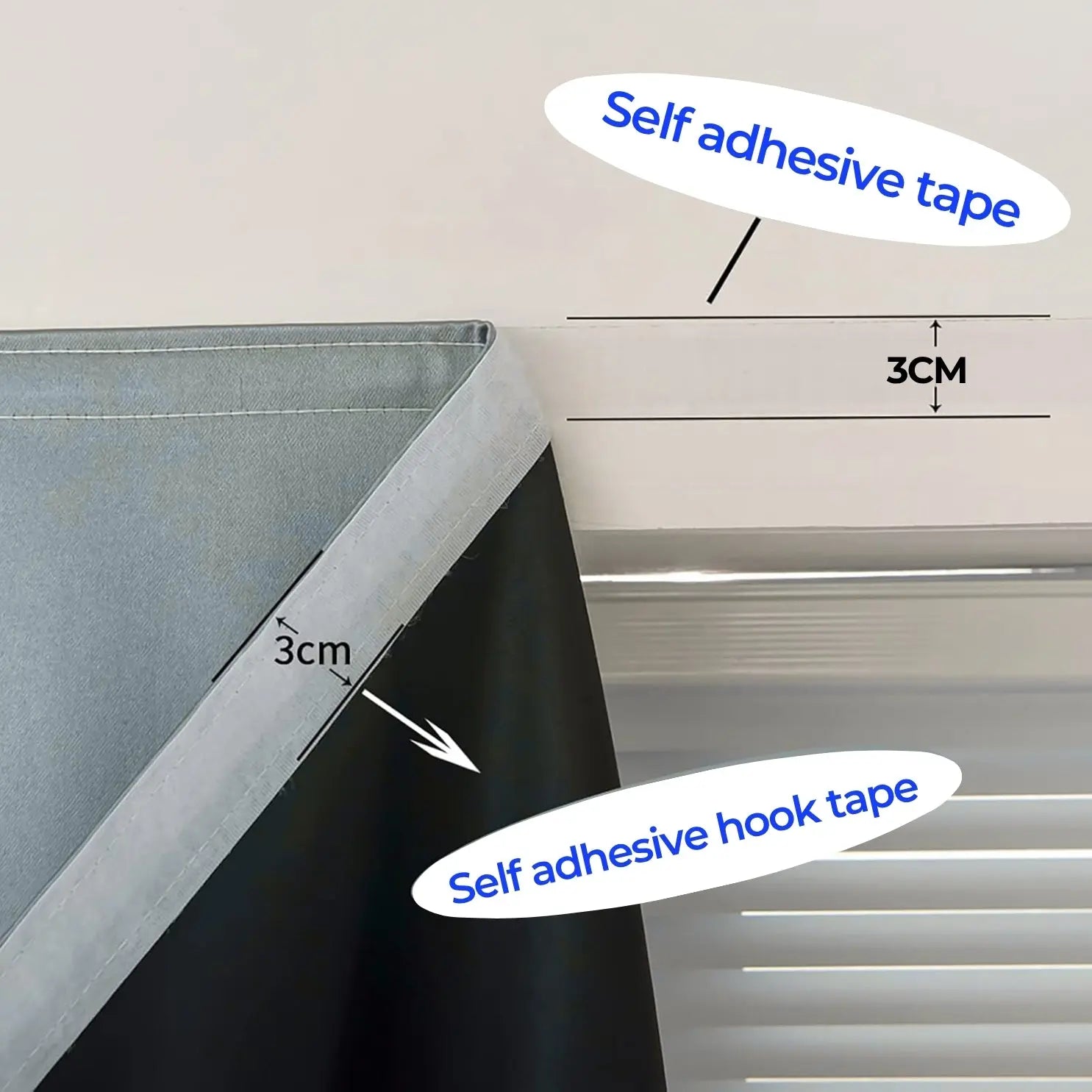 Goodinary® Self Adhesive Portable Blackout Curtains Goodinary