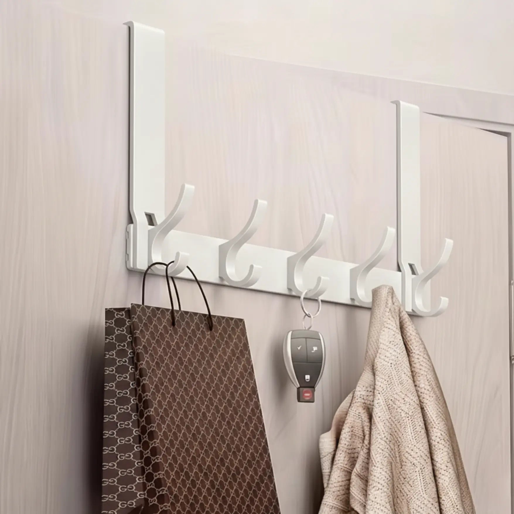 Goodinary® Over Door Hook Organizer Rack with 5 Hooks - Goodinary