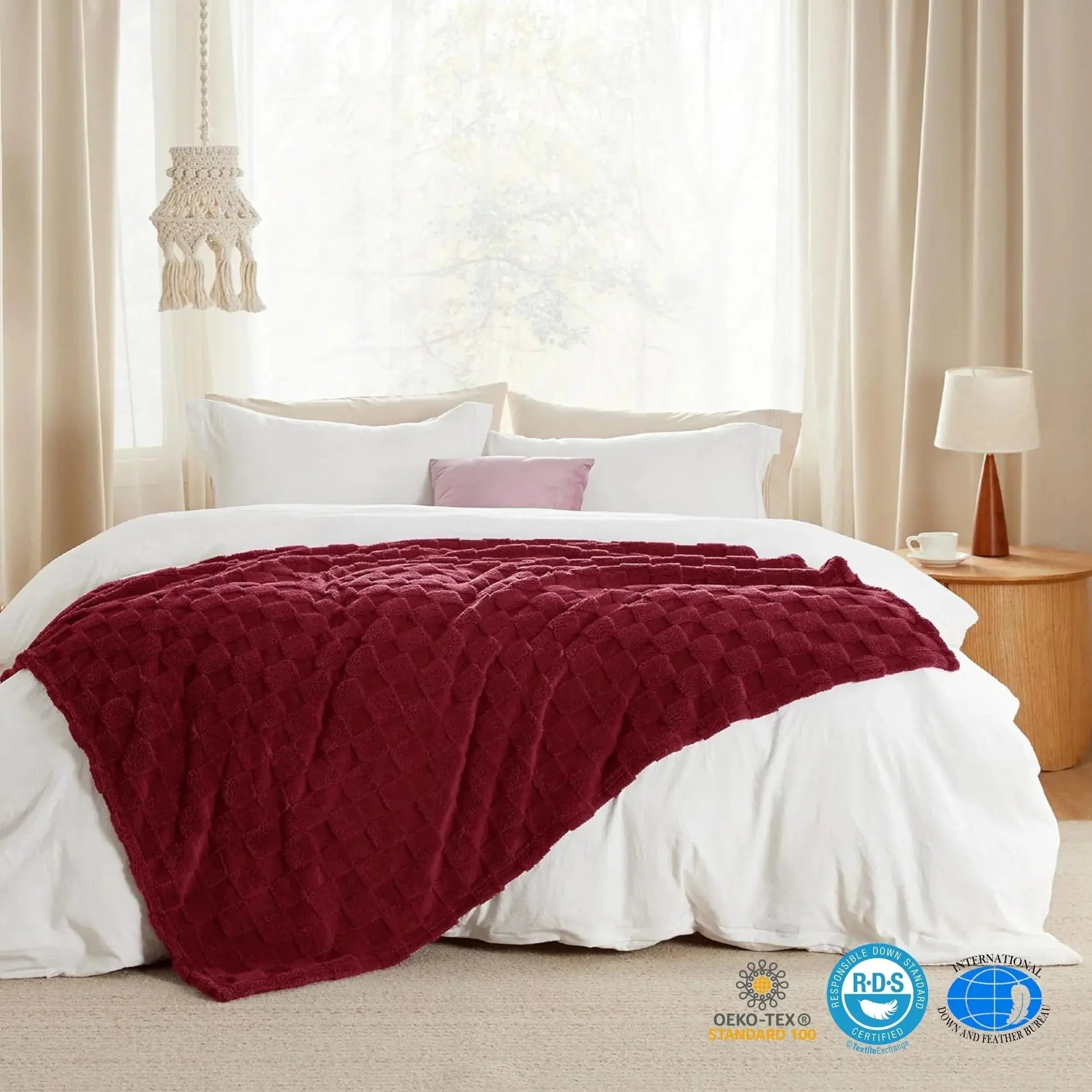 Goodinary® Checkered Throw Blanket Soft Fleece Cozy Goodinary