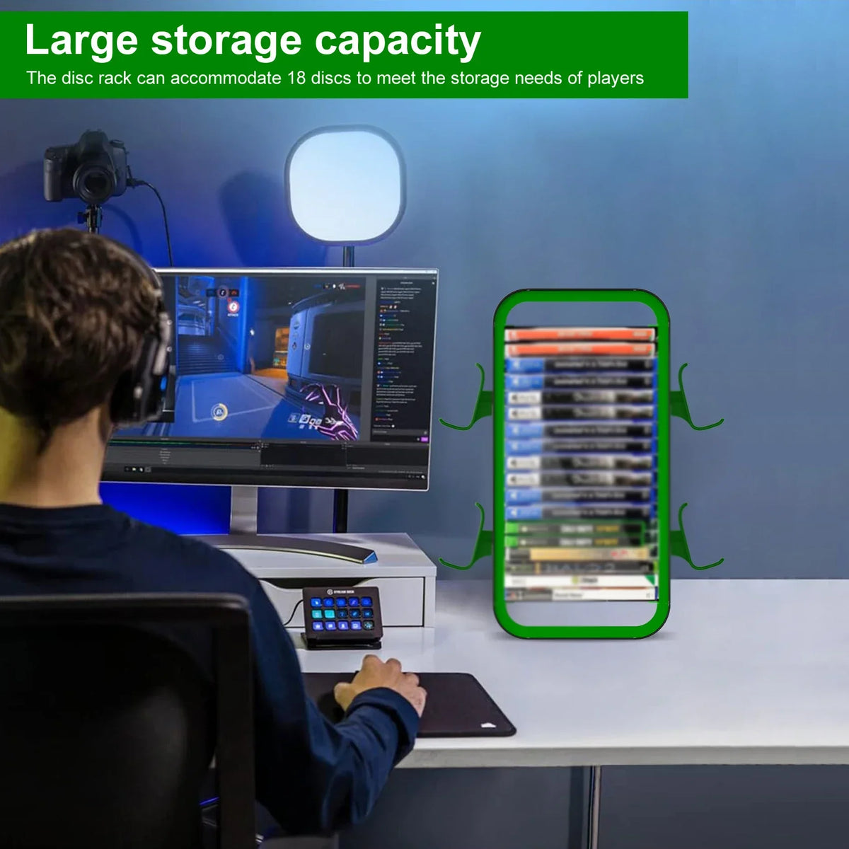 Office Object™ Universal Game Storage Tower with Controller Holder