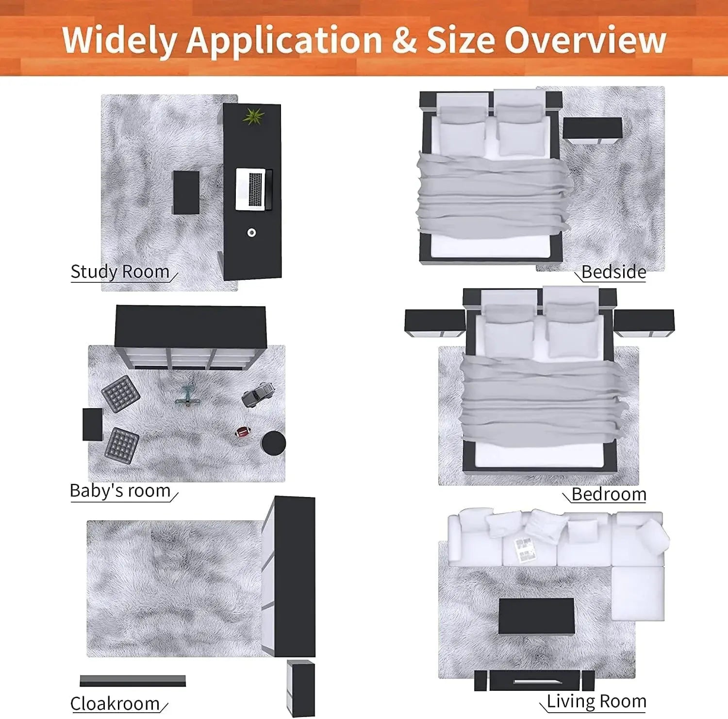 Goodinary® Anti Slip Velvet Tie Dye Carpet Goodinary