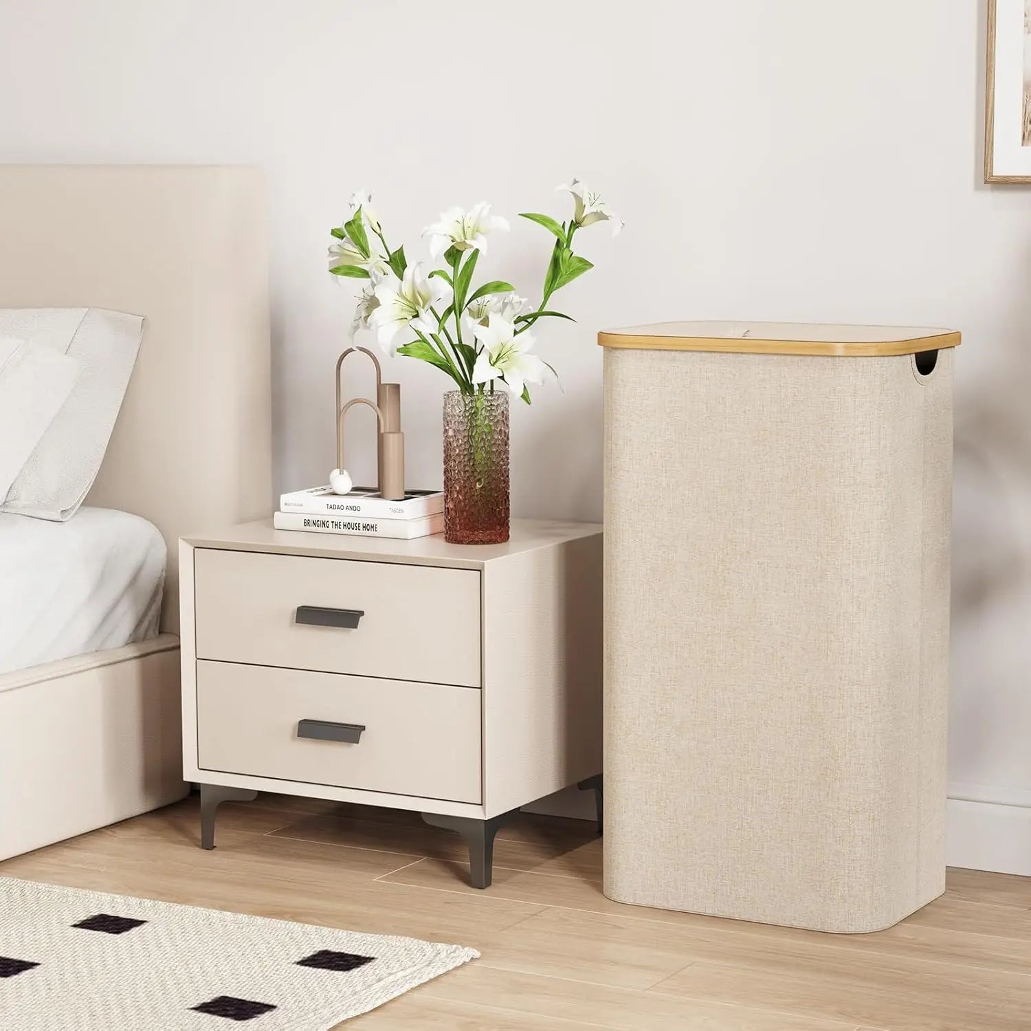 Goodinary® Large Foldable Laundry Basket with Lid - Goodinary