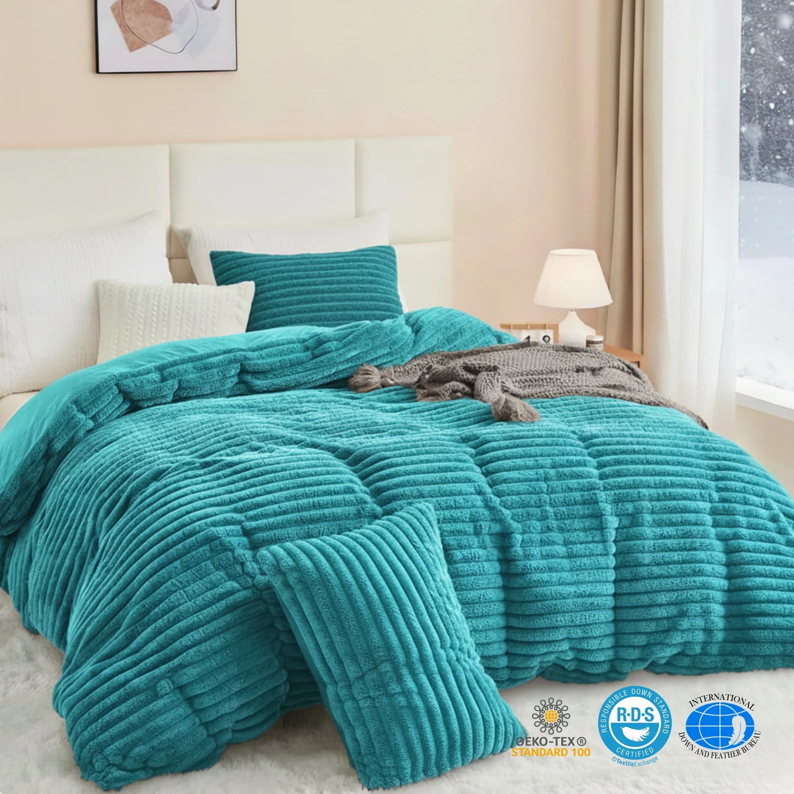 Goodinary® Winter Flano Fleece Duvet Cover Set