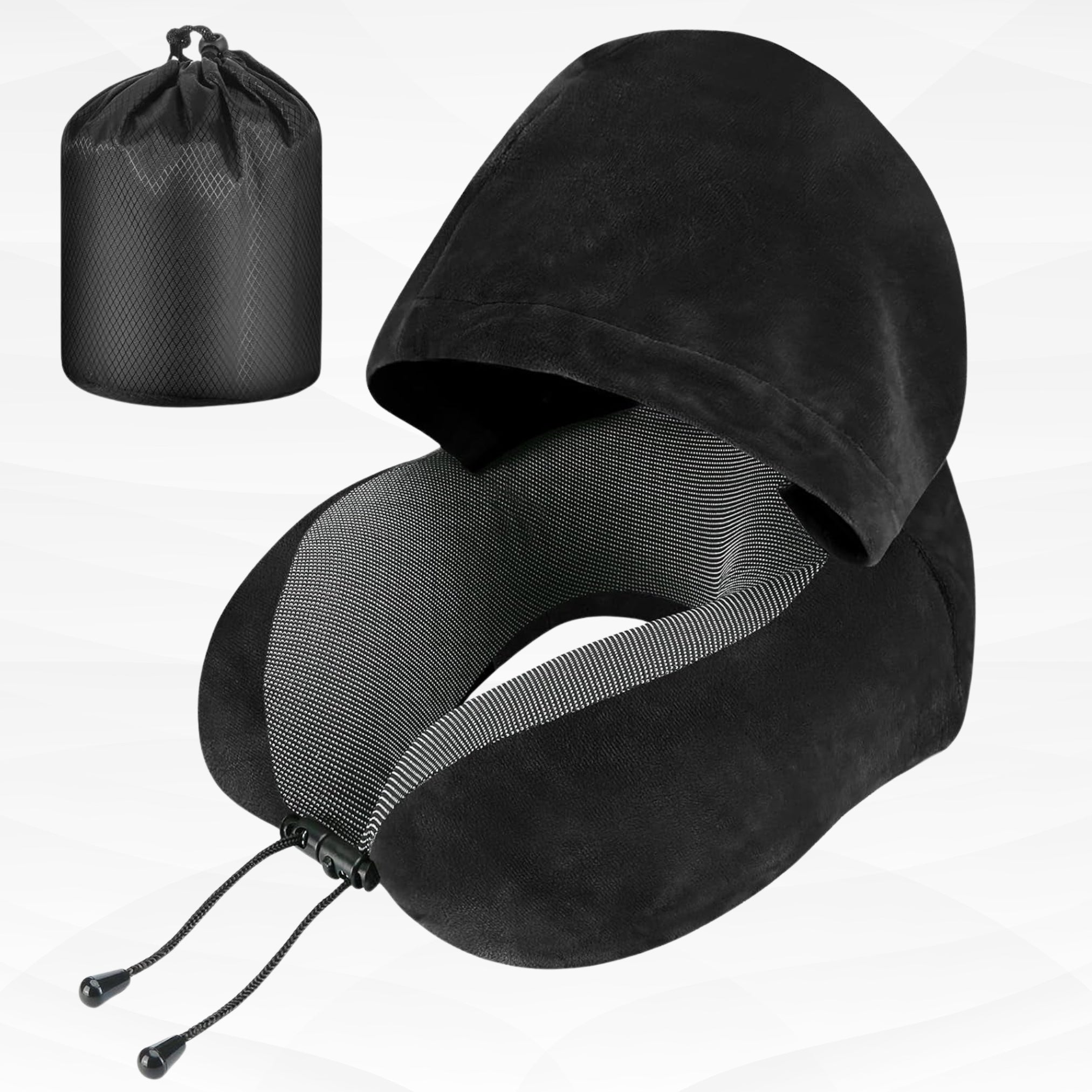 Goodinary® Memory Foam U Shaped Hooded Travel Pillow