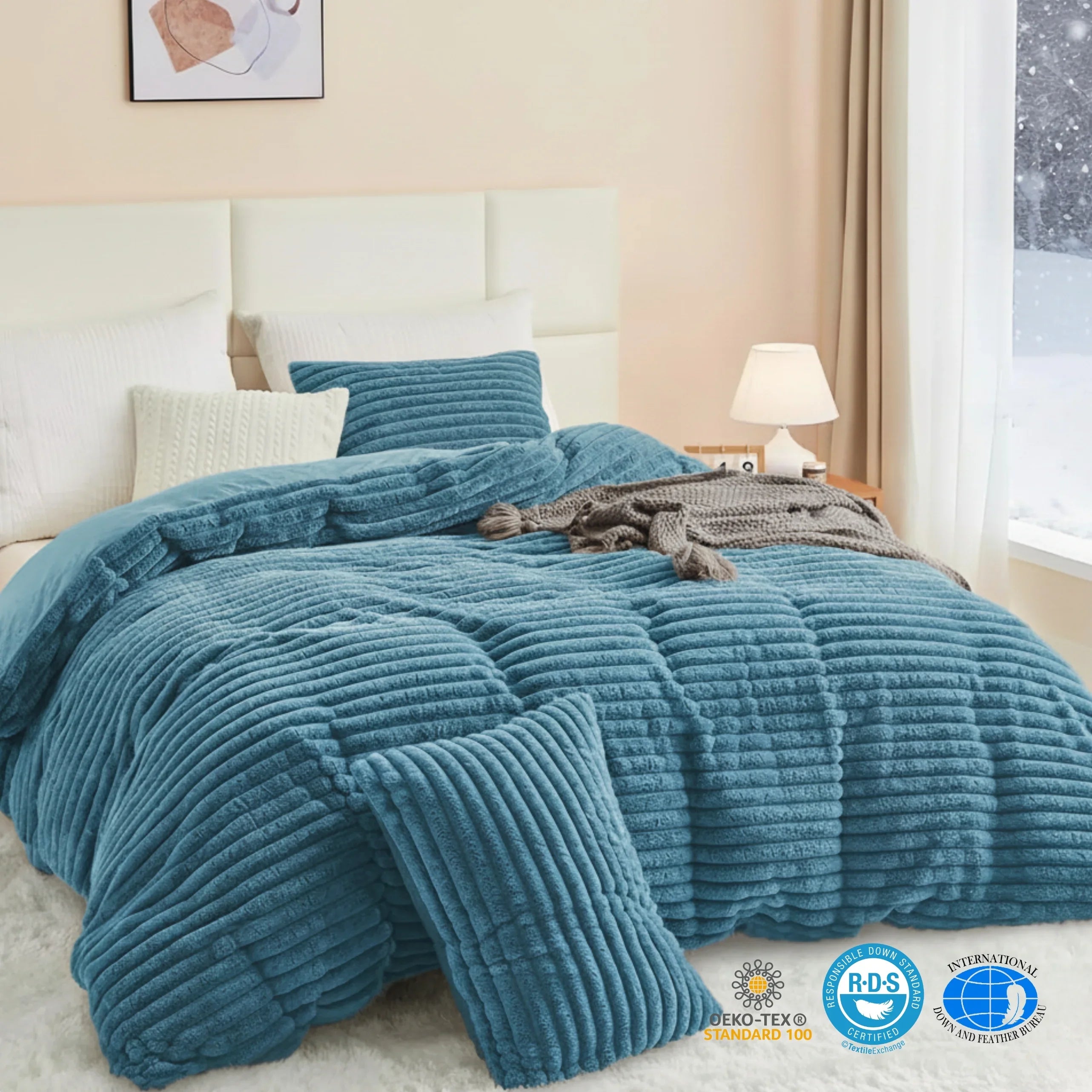 Goodinary® Winter Flano Fleece Duvet Cover Set