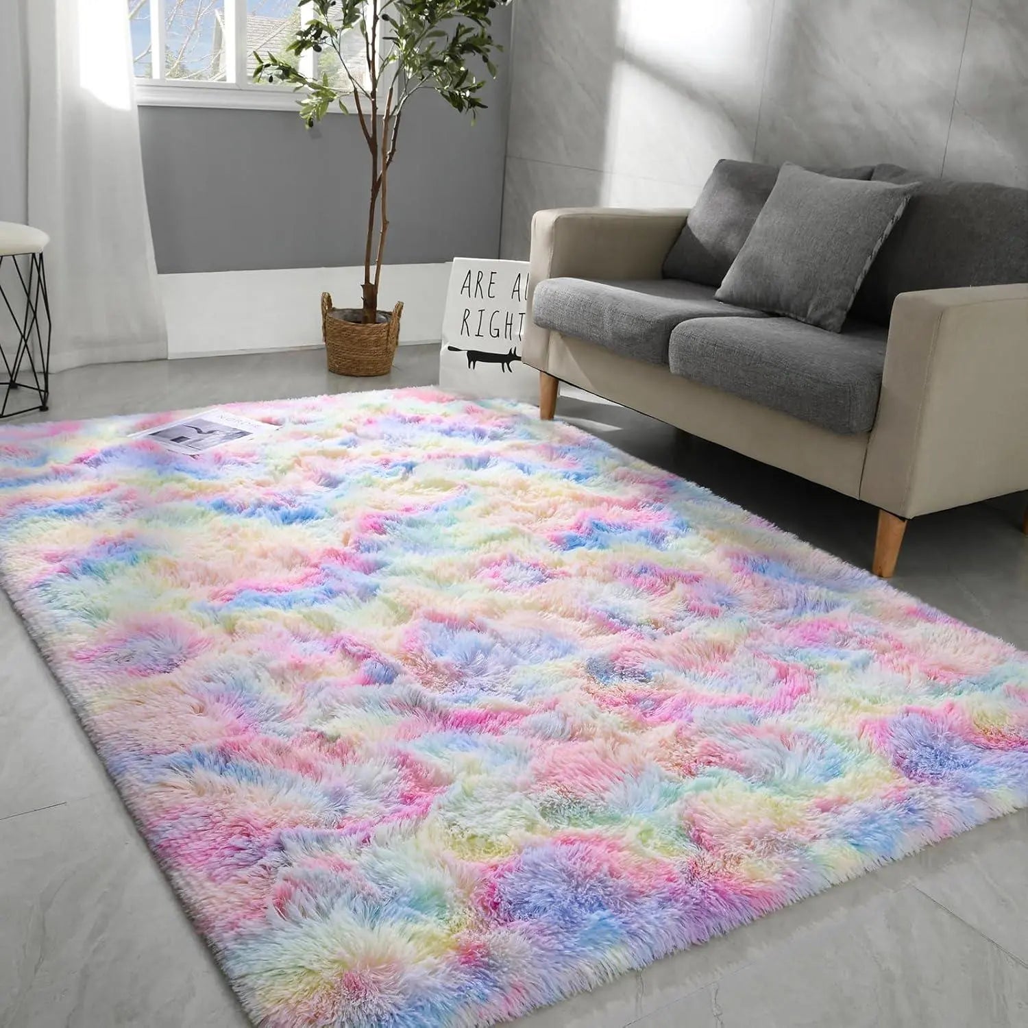 Goodinary® Anti Slip Velvet Tie Dye Carpet Goodinary