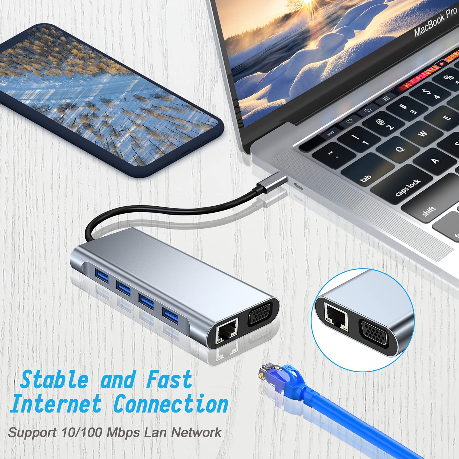 Office Object™ USB-C Docking Station Hub Adapter