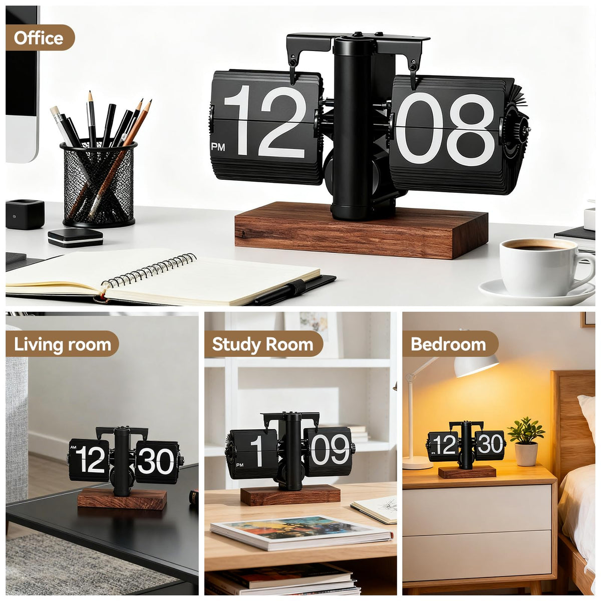 Office Object™ Flip Desk Clock