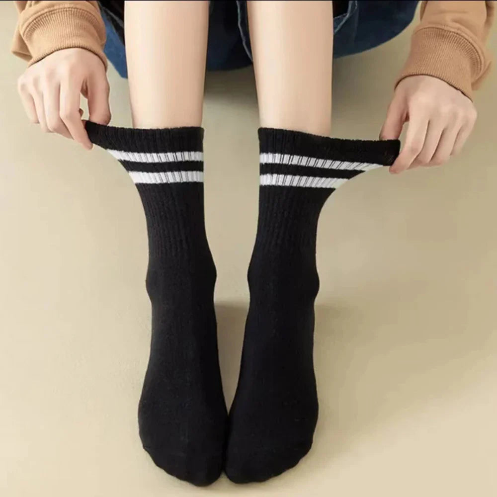 Slumblr® Cushioned Striped Quarter Length Womens Socks (3Pcs)