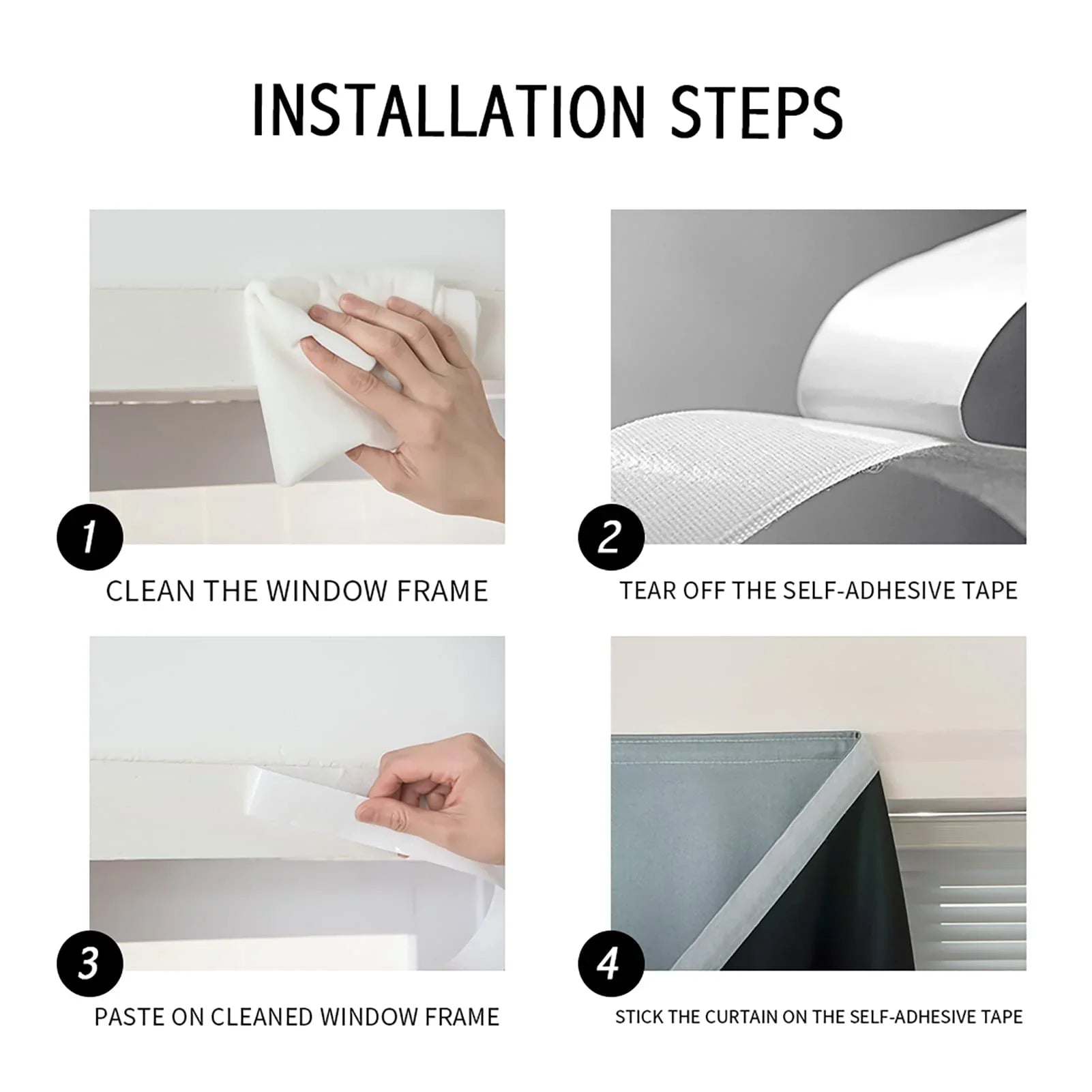 Goodinary® Self Adhesive Portable Blackout Curtains