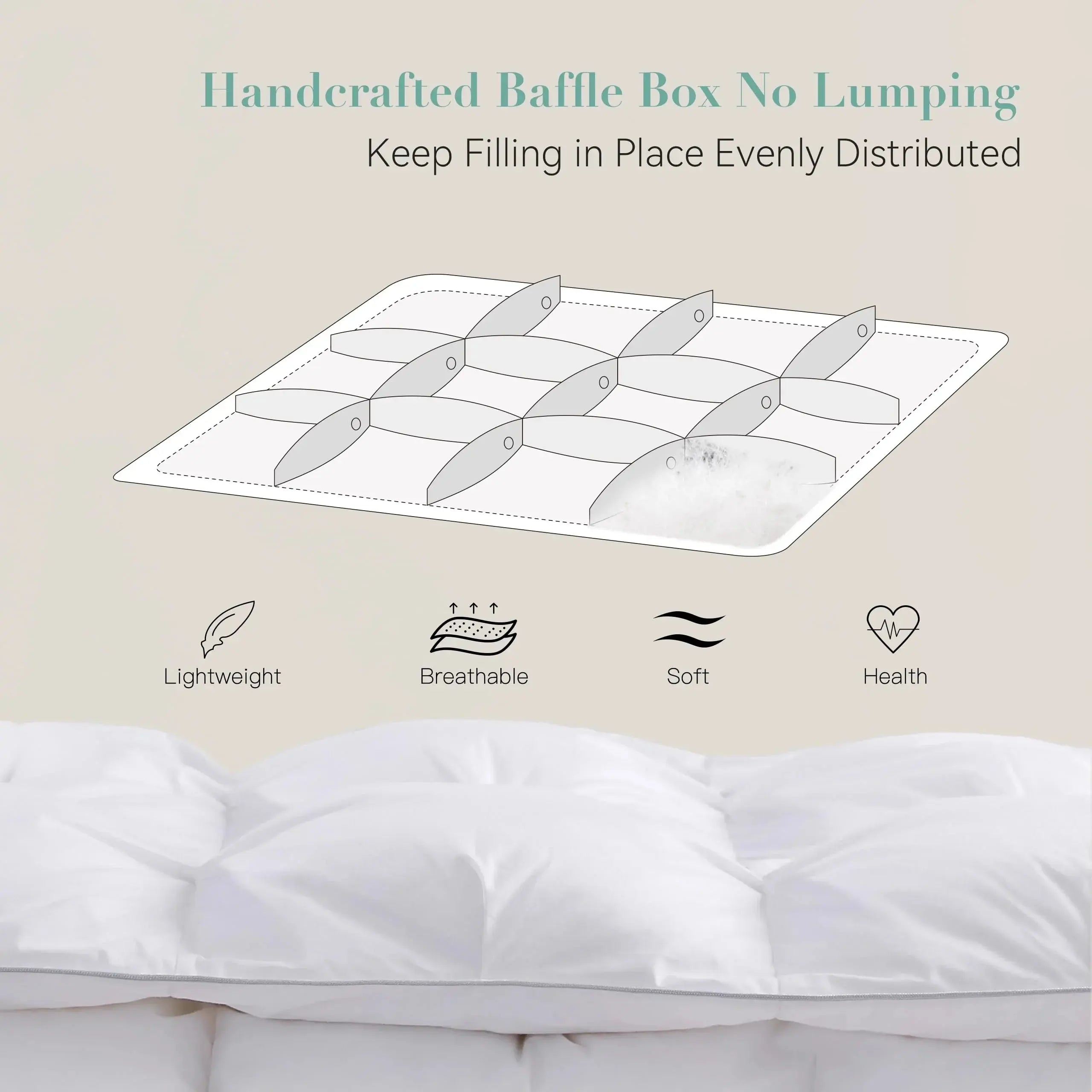 Goodinary® Goose Down Comforter with Pinch Pleat Goodinary