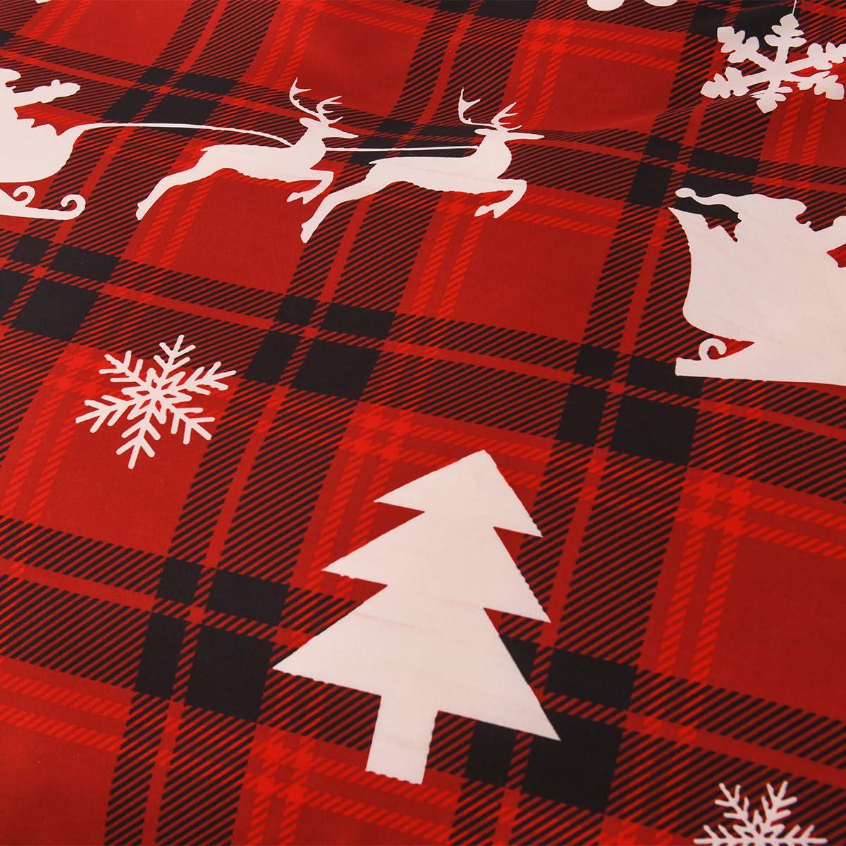 Goodinary® Christmas Checkered Elk Duvet Set (3pcs)