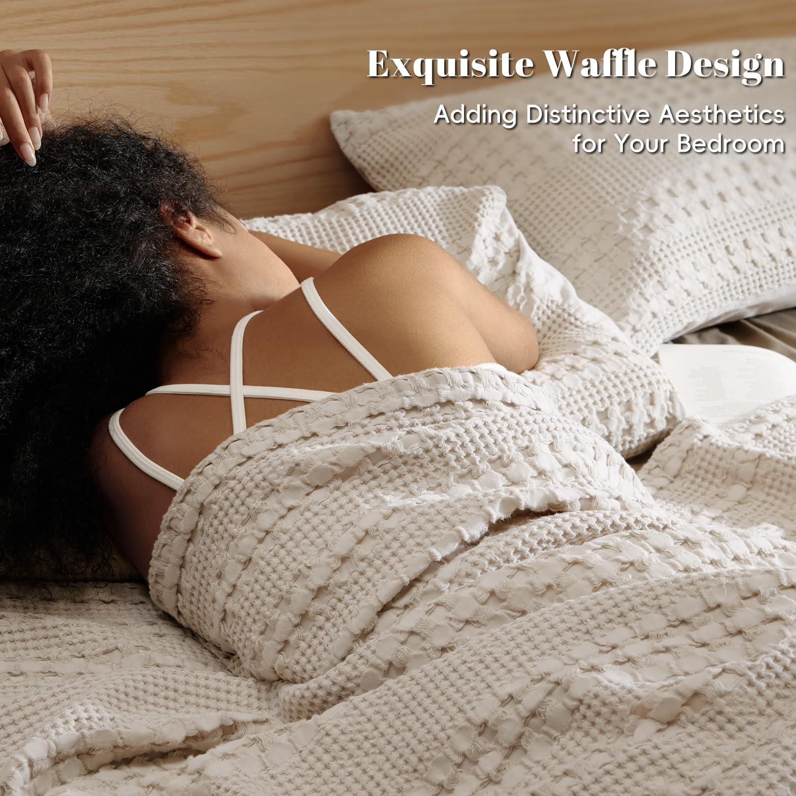 Goodinary® Breathable Cotton Waffle Weave Blanket