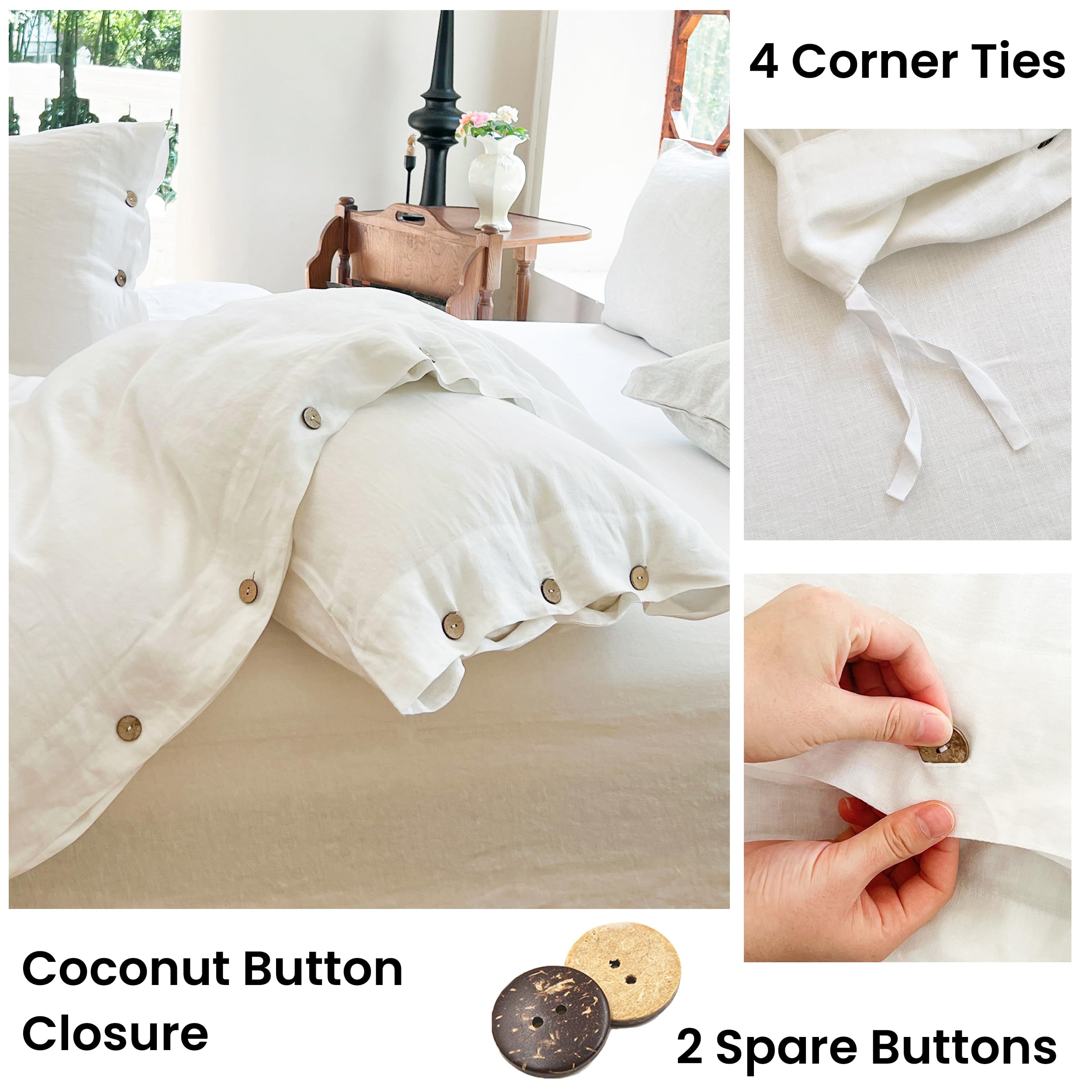 Goodinary® Cotton Solid Duvet Cover Set