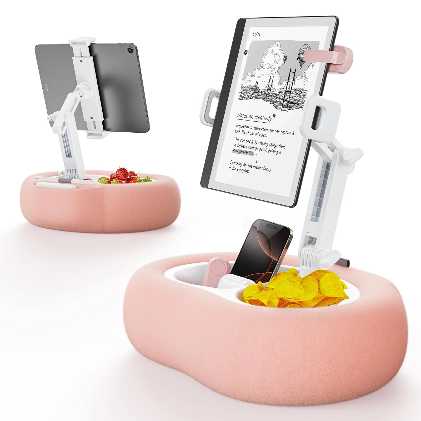 Goodinary® Tablet Pillow Stand Holder with Dual Trays