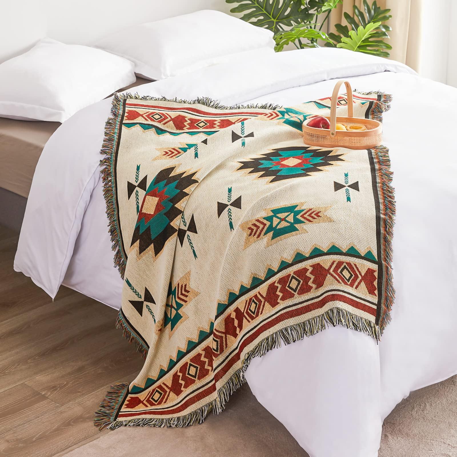 Goodinary® Aztec Fringe Woven Cotton Throw Blanket