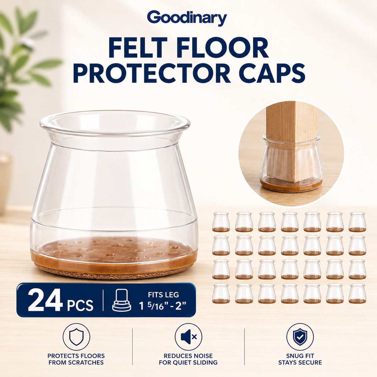 Goodinary® Felt Floor Protector Caps