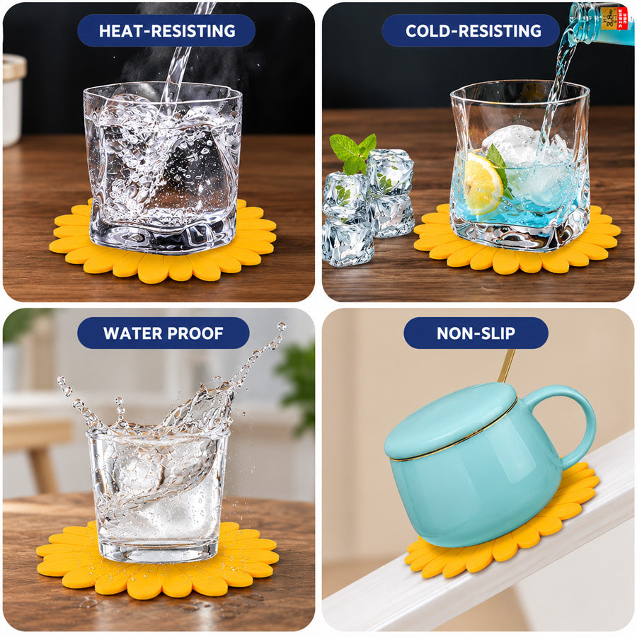 Goodinary® Floral Silicone Coasters