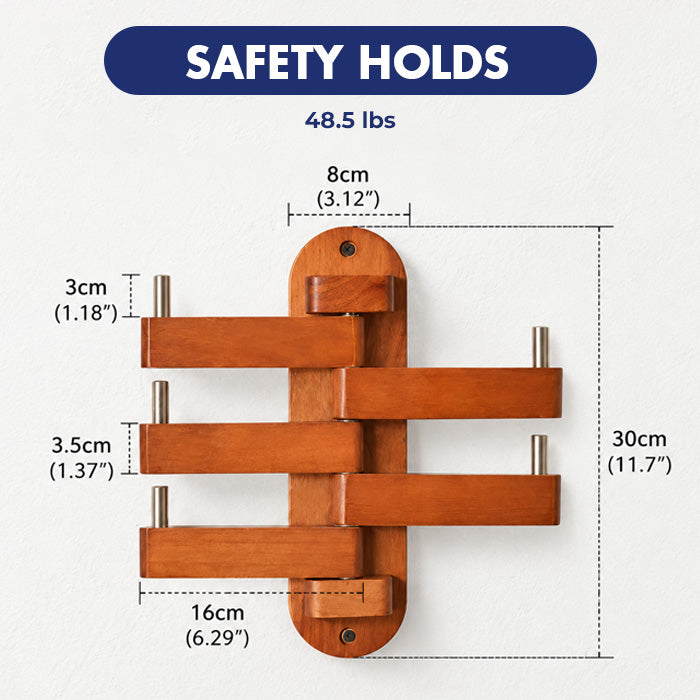 Goodinary® Rotating Wood Hook Rack