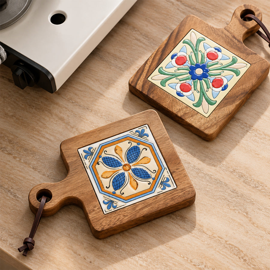 Goodinary® Natural Wood Tiles Pot Mat