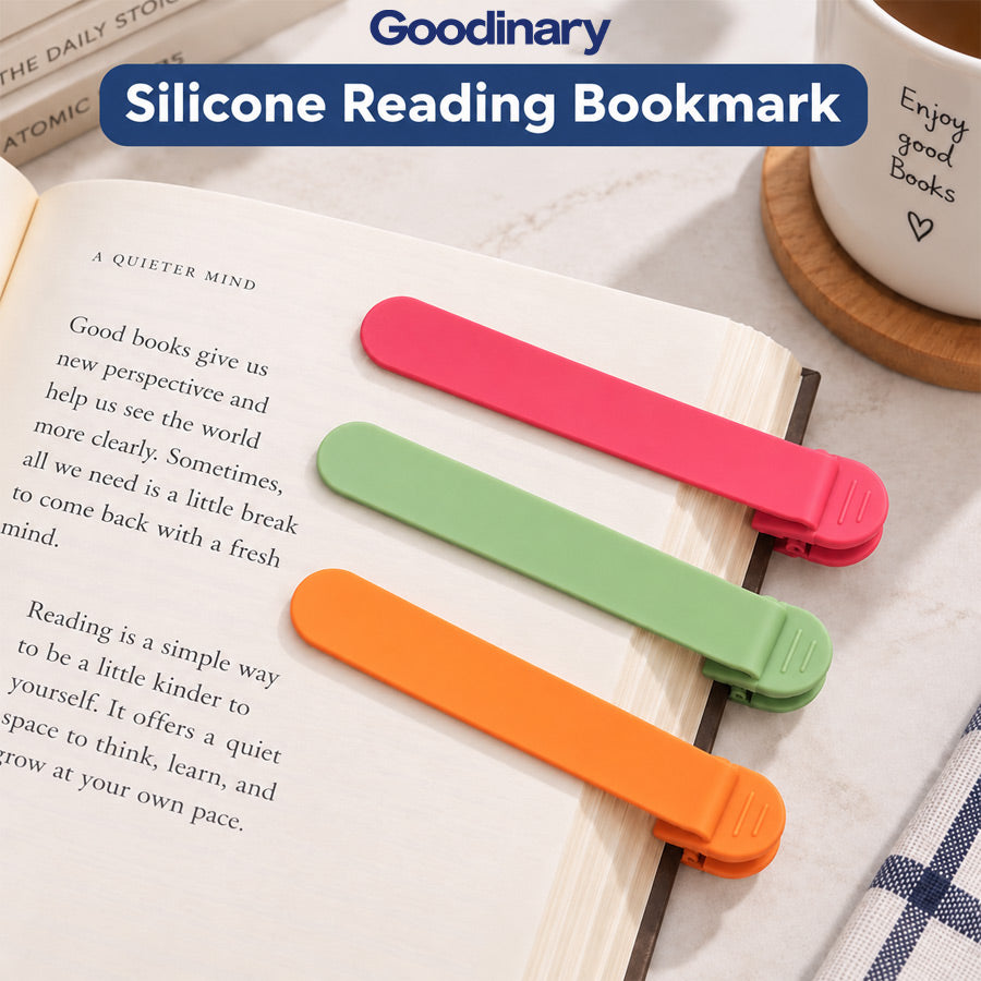 Goodinary® Silicone Reading Bookmark (3 Pcs)
