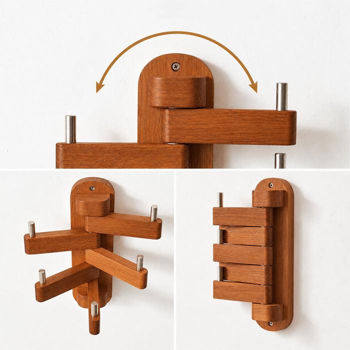 Goodinary® Rotating Wood Hook Rack