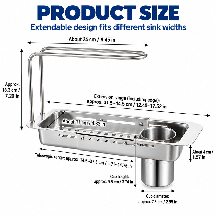 Goodinary® Telescopic Sink Rack