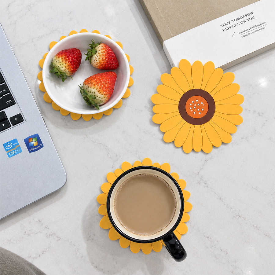 Goodinary® Floral Silicone Coasters