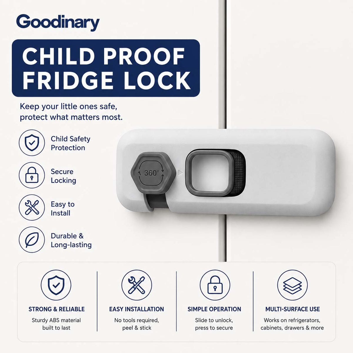 Goodinary® Child Proof Fridge Lock
