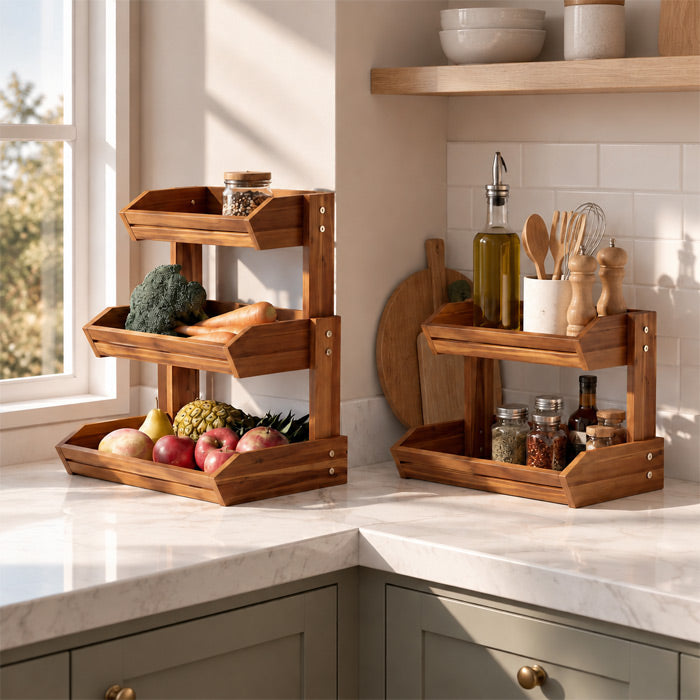 Goodinary® Wooden Stand for Kitchen Counter Storage