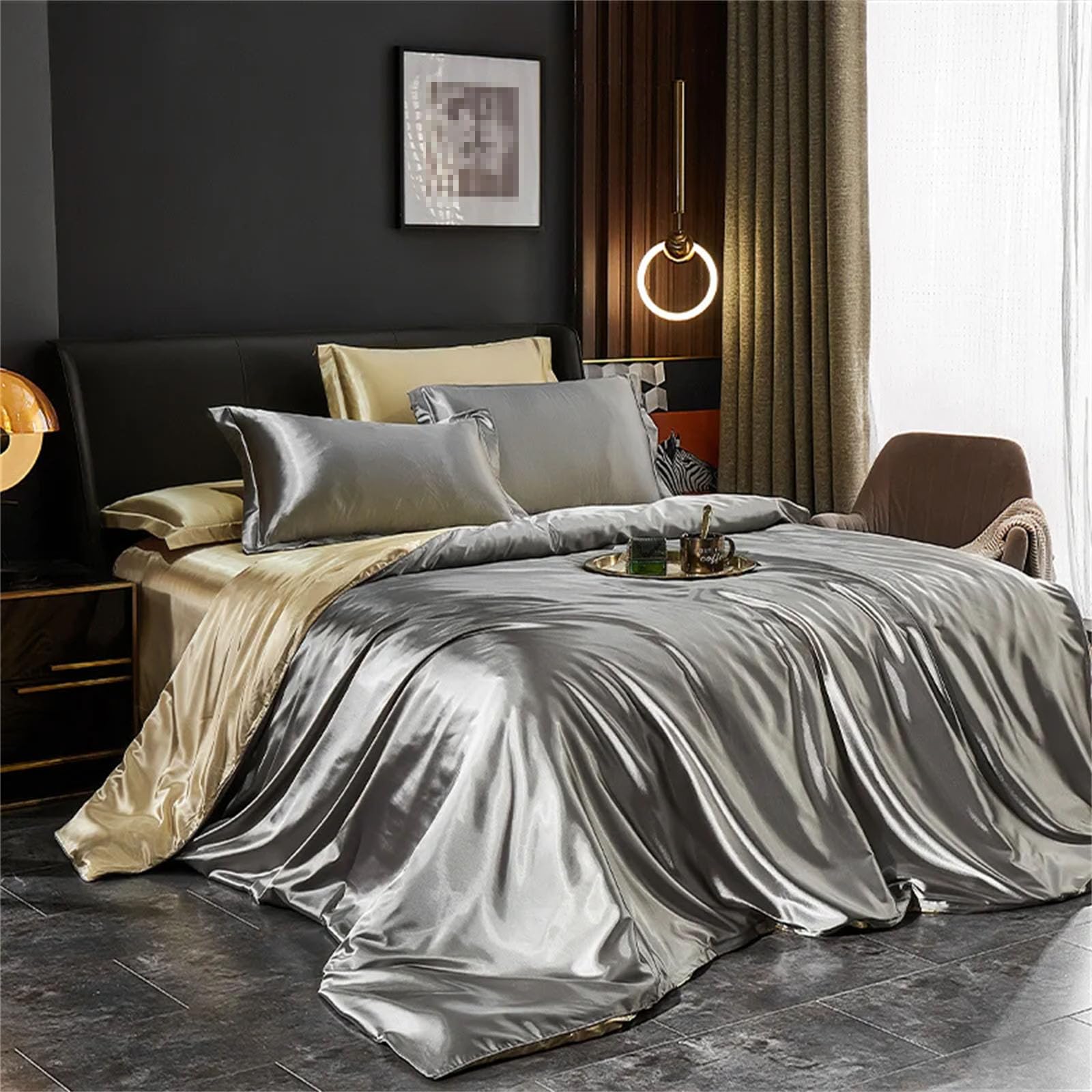Goodinary® Mulberry Silk Bedding Set with Duvet Sheet Pillowcases