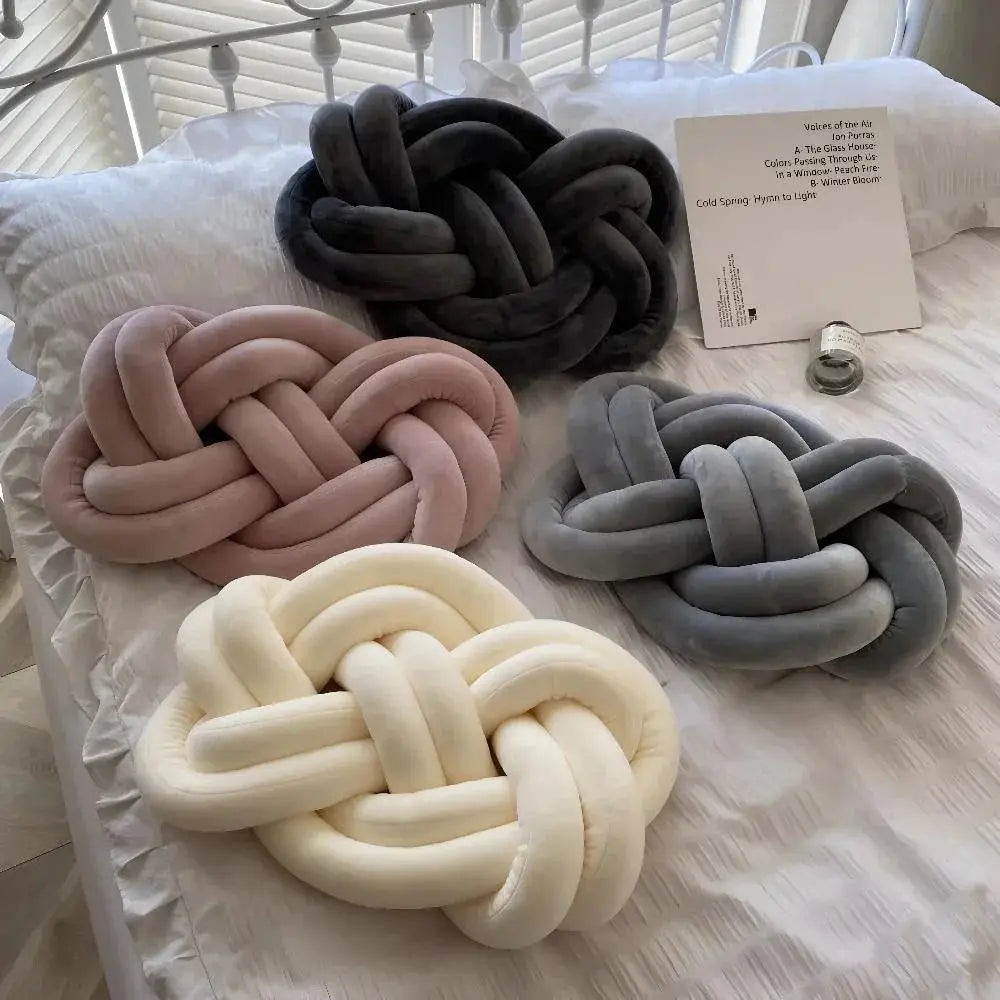 Goodinary® Modern Plush Velvet Knotted Throw Pillow Goodinary