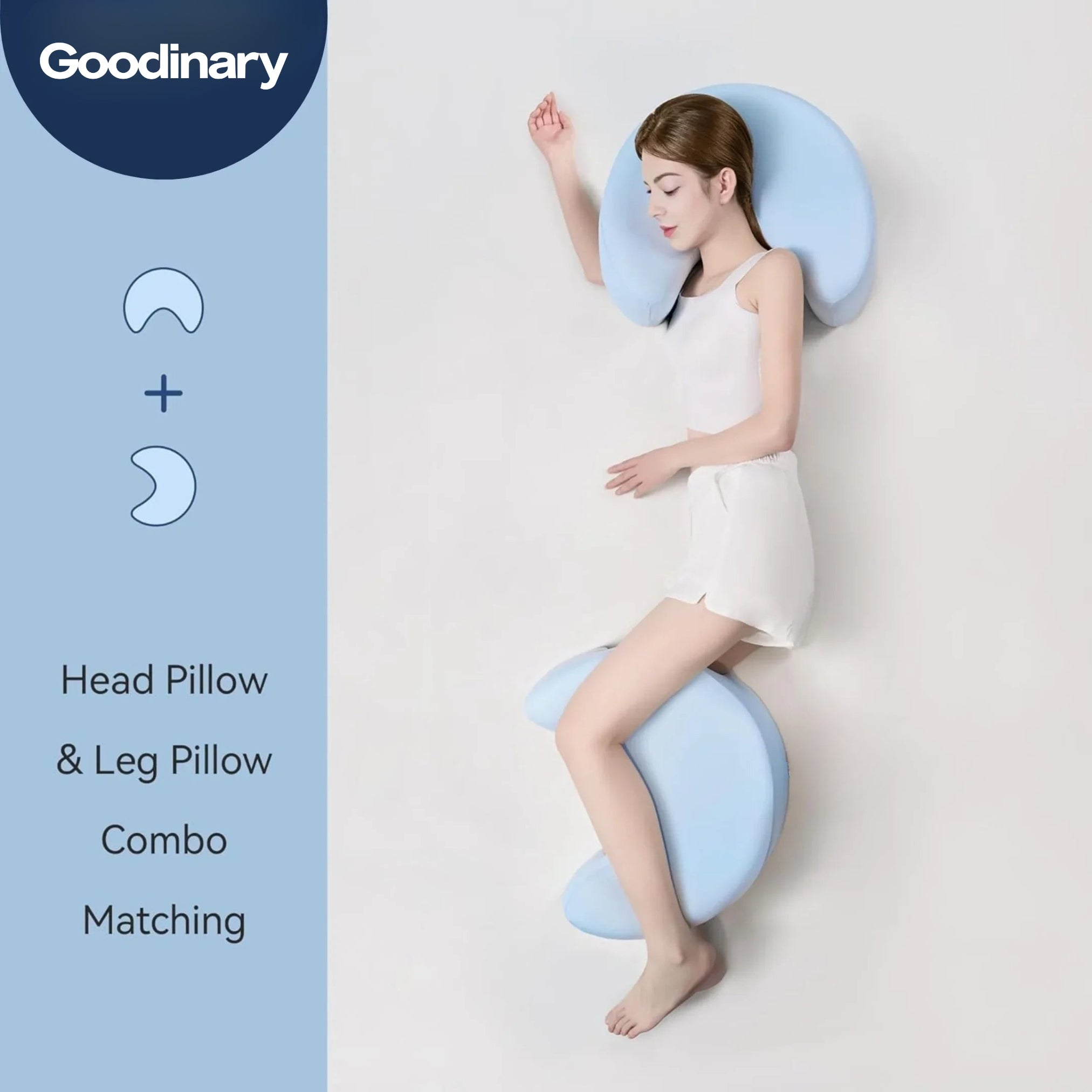 Goodinary® Side Sleeper Pillow with Arm Holes